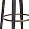 Armen Living Topanga 26" Swivel Black Wood Counter Stool in Gray Faux Leather with Golden Bronze Metal LCTOBABLKGRY26 - alternate 3